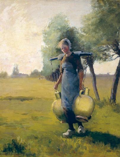 Anna-Huntington-Stanley-The-Milkmaid-painting-