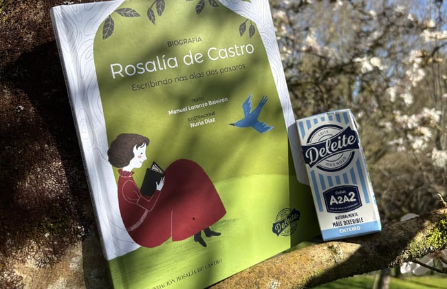Biografía ilustradas Escribindo nas alas dos paxaros Rosalía de Castro Deleite Galego literatura en galego Casa Fundación Rosalía de Castro