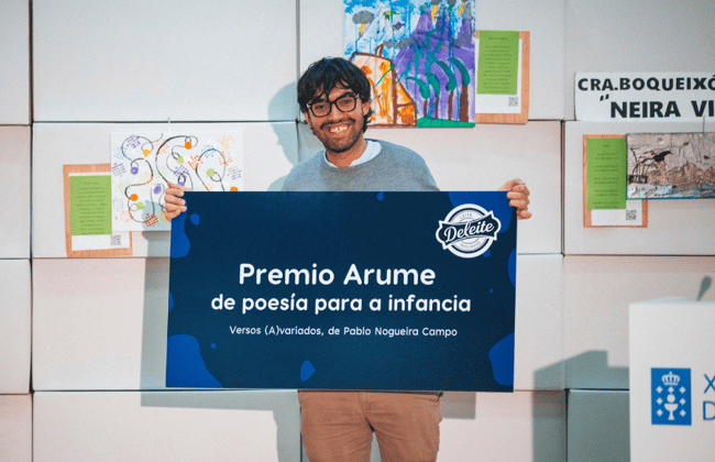 Deleite entrega  o Premio Arume de Poesía para a Infancia a Pablo Nogueira Campo