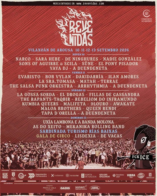 Revenidas, Revenidas 2026, festival en Vilaxoán, música en Galicia, concertos en Vilagarcía, cultura galega, festa en Vilaxoán, festival galego, música ao vivo, Arousa, plans en Galicia, festivais setembro 2026,